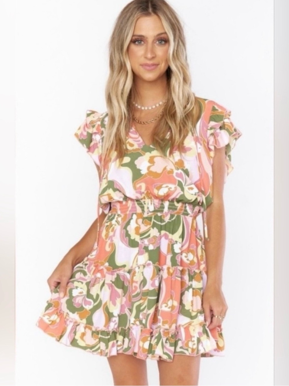 Show Me You Mumu Wild Dreams
Mini Dress Flutter Sleeves Retro
Abstract | Size:S